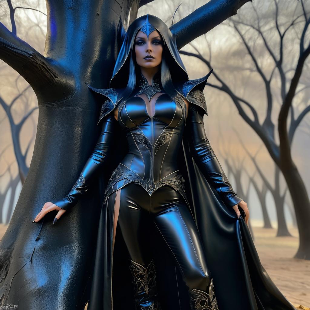 Dark Veil Dark Elf in Leather Elegance