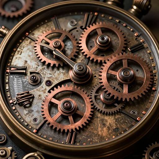 Imploded Steampunk Antique Clock