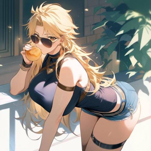 Genderswap Jonathan Joestar with Food