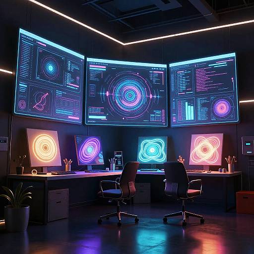 Futuristic Digital Artist's Studio