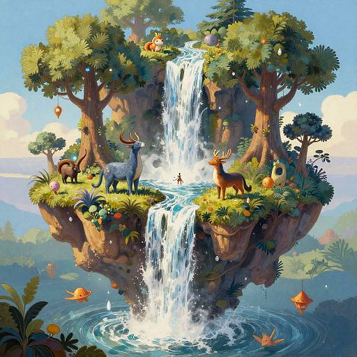 Whimsical Floating Island Fantasy