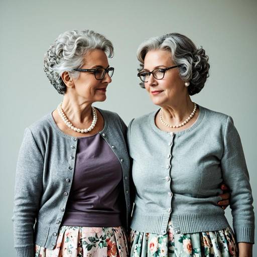Two Elderly Women in Vintage Cosplay Costumes