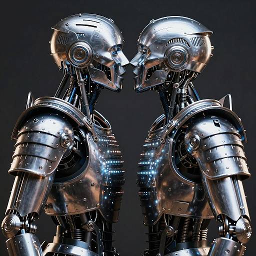 Cyber Samurai Lovers in Hopper Style