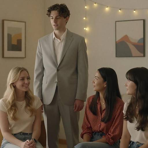 Warm Gathering of Friends in Cozy Room