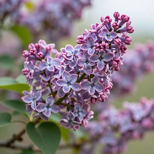 Lilac Blossoms Focused Artwork