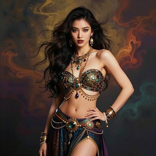 Enchanting Woman in Fantasy Landscape