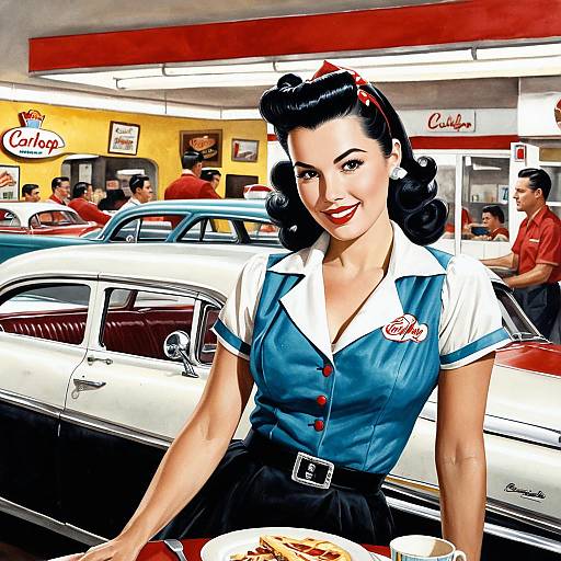 1950s Rockabilly Carhop Waitress