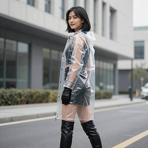 Chic Rainy Day Fashion Statement