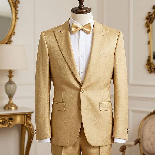 Man in Gold Wedding Suit