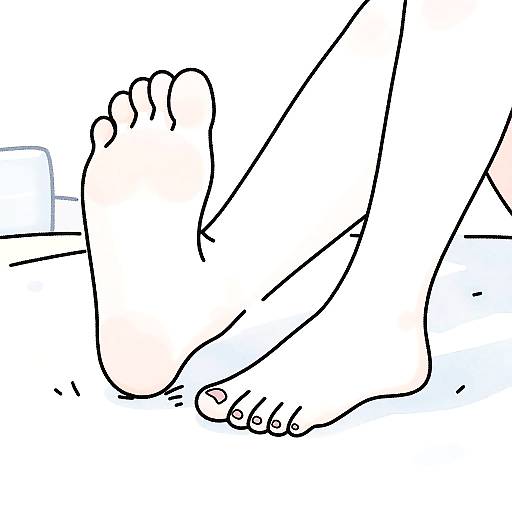 Playful Tickling in Minimalist Line Art