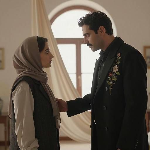 Intense Gaze Between Two Characters