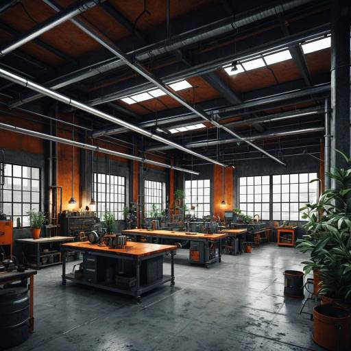 Industrial Workshop Loft Interior
