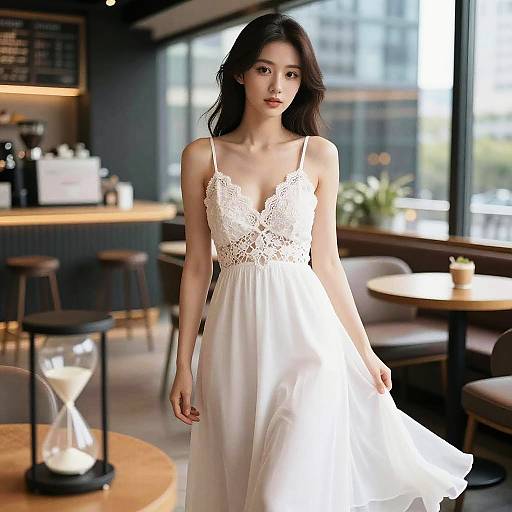 Hourglass Woman in Manga Style