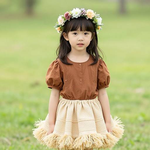 Young Girl with Flower Crown