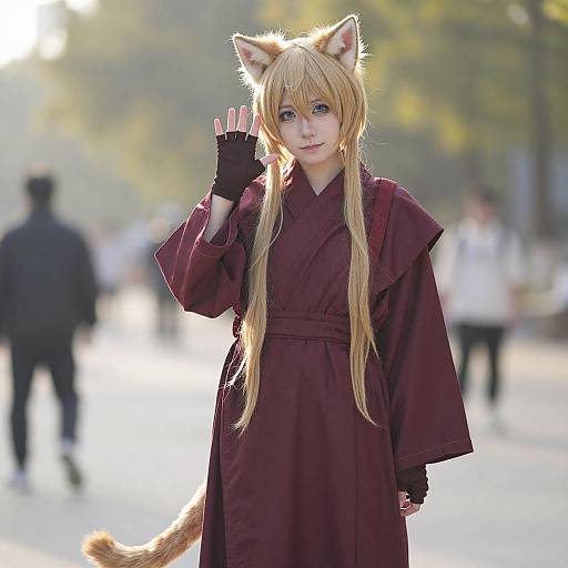 Lifestyle costume photo of Monk (final fantasy). Cosplay clothes
