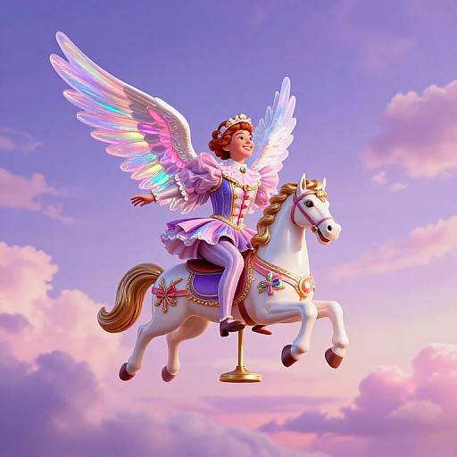 Whimsical Circus Performer in Dreamscape