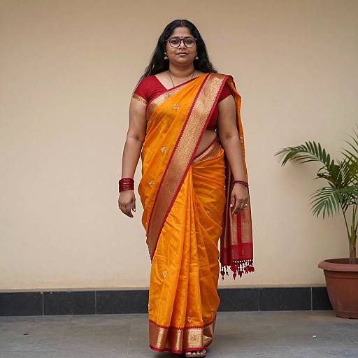 Elegant Plus Size Indian Saree Display