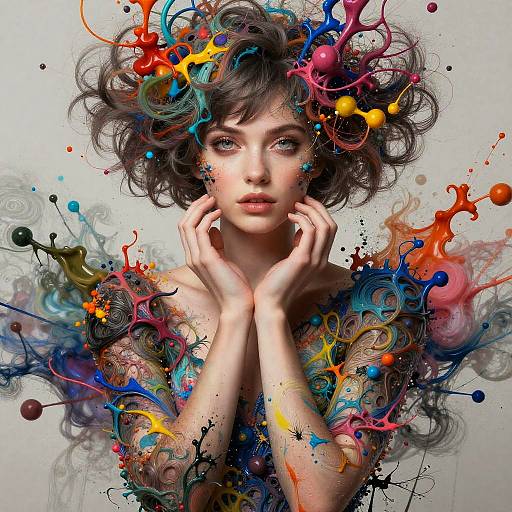 Color Splash Portrait of Woman