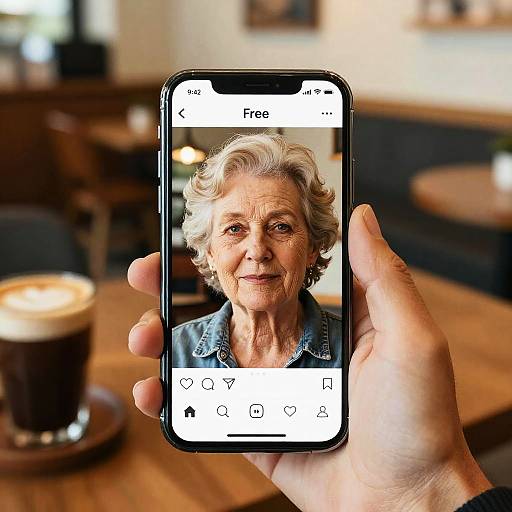 Realistic Aging Photo App Interface