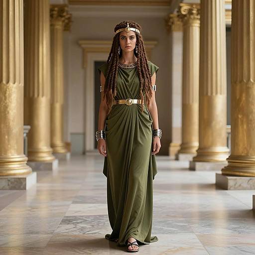 Regal Medusa Costume in Ancient Setting