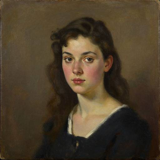 Oil Portrait of Young Woman