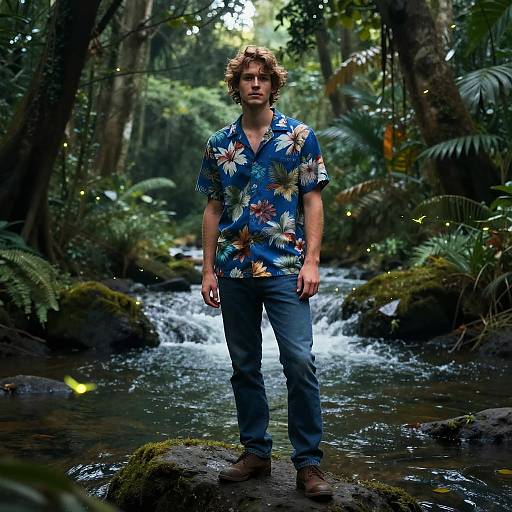 Nick Wilde in Tropical Night Scene