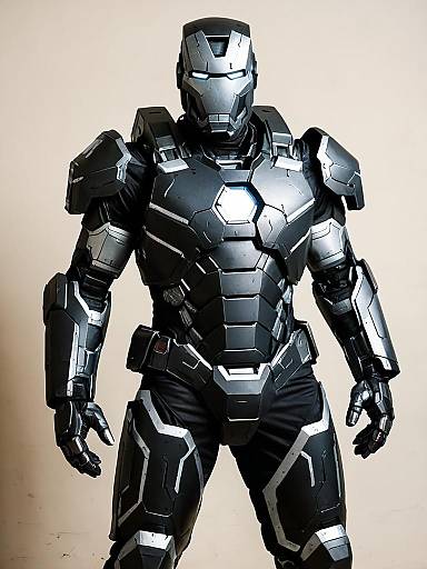 Man in Realistic War Machine Costume