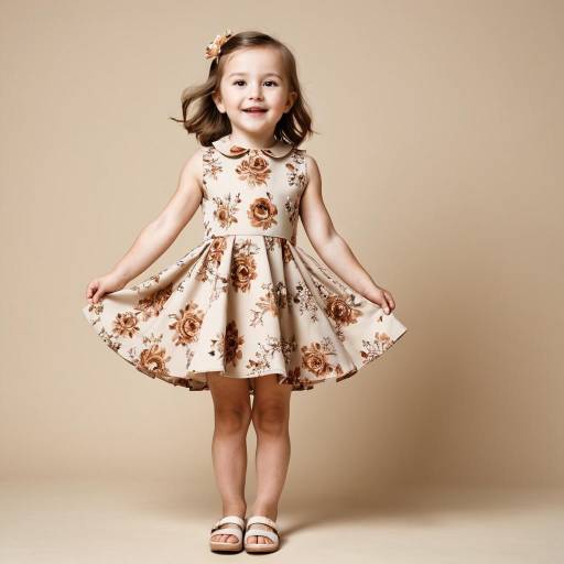 Smiling toddler girl in floral dress