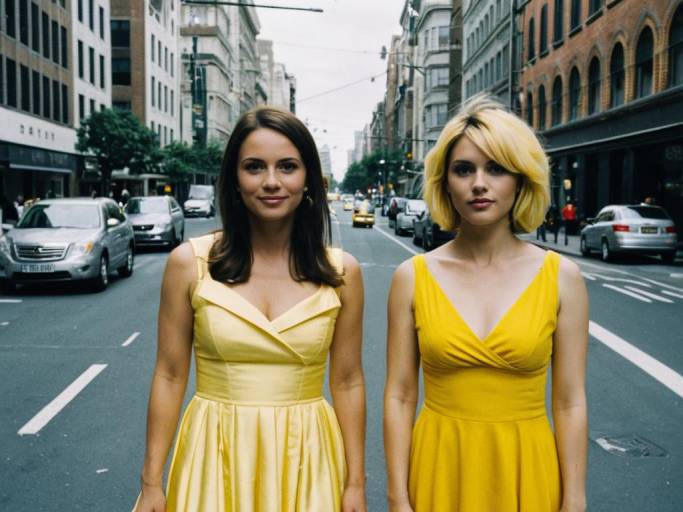 Sunny Dress Face Swap in City Scene