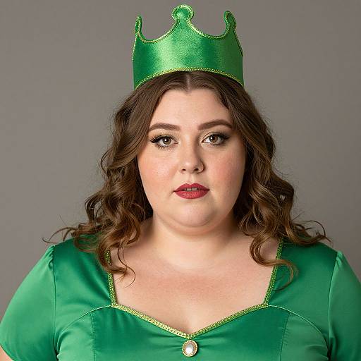 Plus Size Model in Green Costume