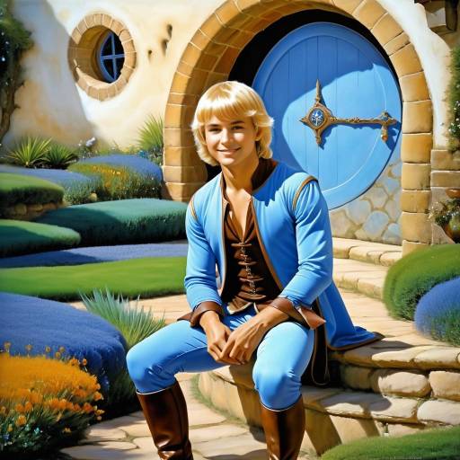Charming Halfling Squire in Enchanted Garden