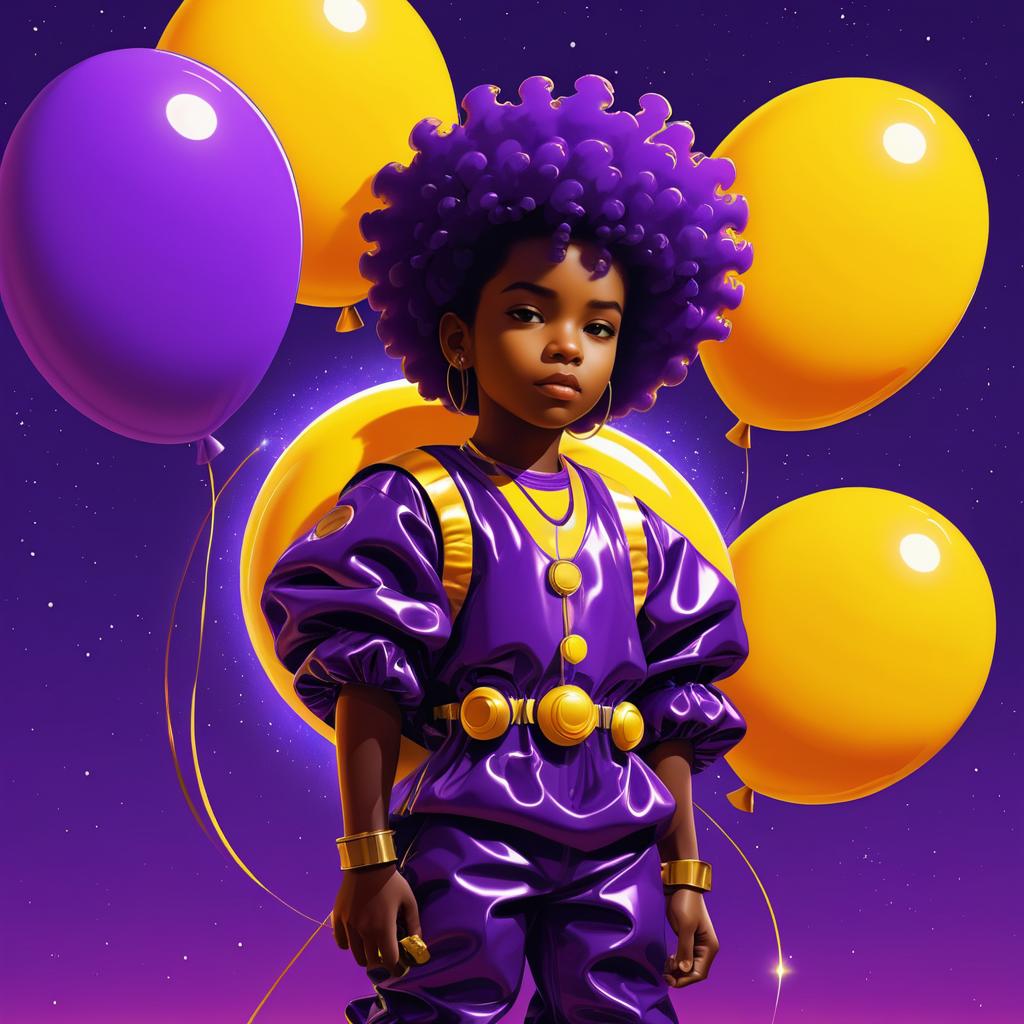 Afrofuturism: Boy with Helium Balloons