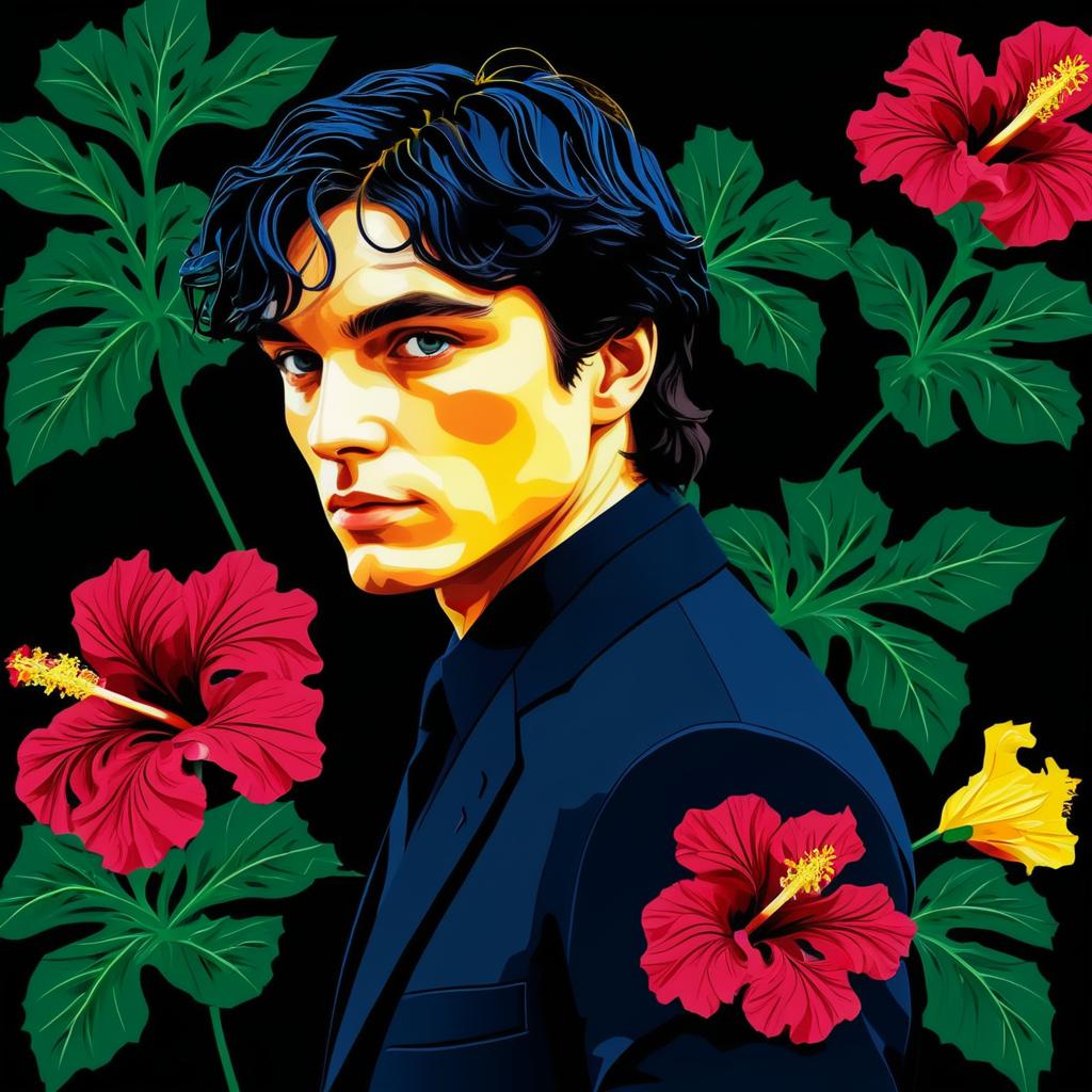 Vivid Portrait: Cillian Murphy Inspired Art