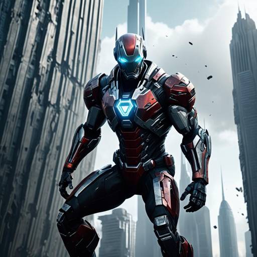 Epic Cybernetic Speedster in Apocalyptic Scene
