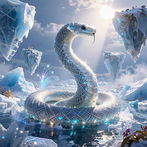 Gigantic Crystalline Serpent in Arctic
