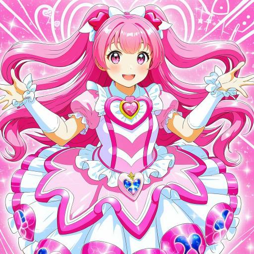 Illustration of Aino megumi, happinesscharge precure! in the style of Akino komichi