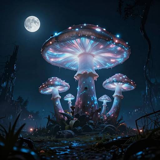 Cyberpunk Alien World Nightscape