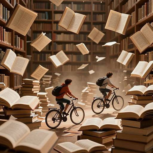 Ethereal Library Voyage Through Pages