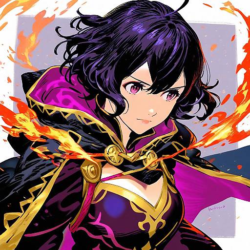 Illustration of Morgan (female) (fire emblem), fire emblem in the style of Kotteri