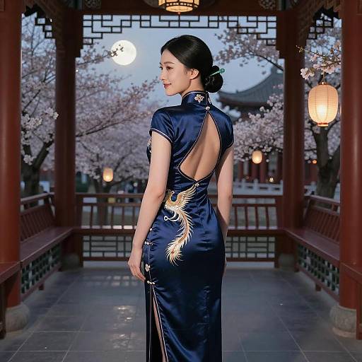 Elegant Portrait of an East Asian Woman