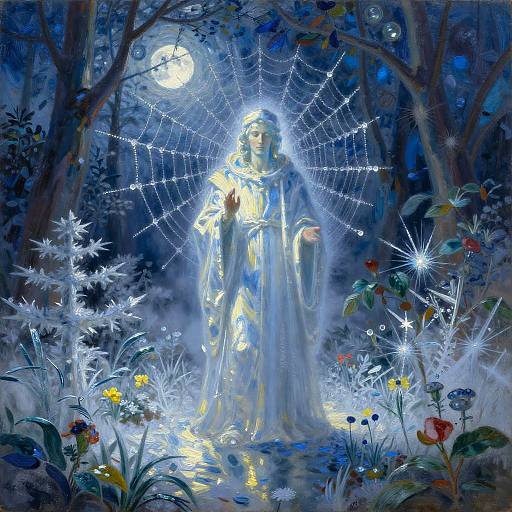 Mystical Frozen Garden Nightscape