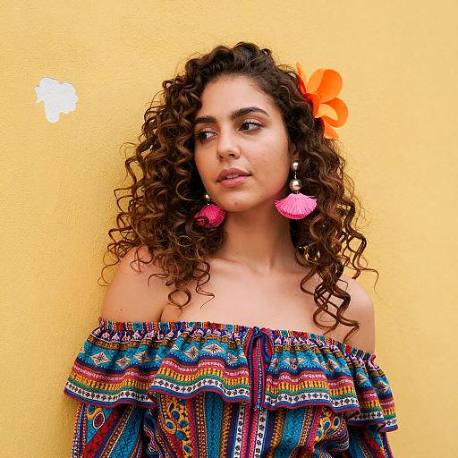 Vibrant Portrait of a Stylish Woman