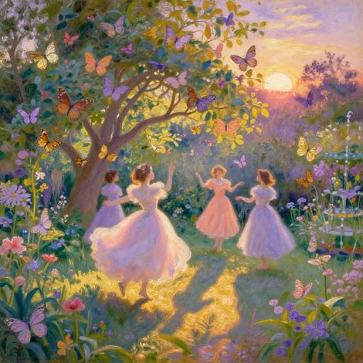 Whimsical Twilight Garden Impression