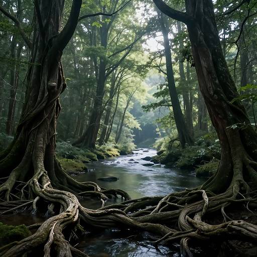 Ethereal Mystical Forest River
