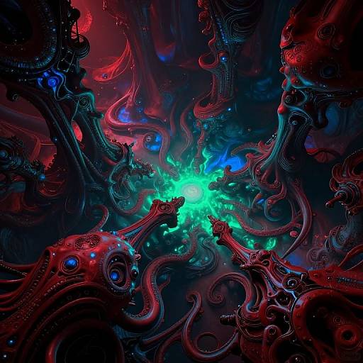 Surreal Fusion of Organic and Mechanical