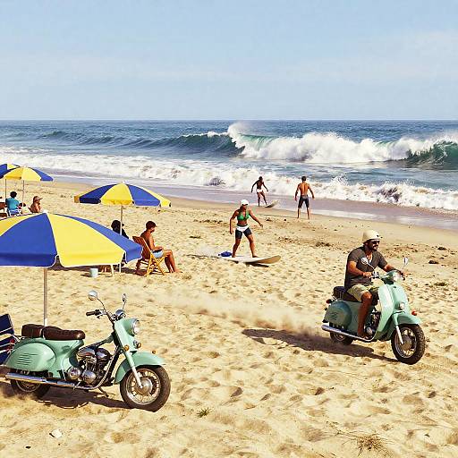 GTA VI Beach Surfing Action Scene