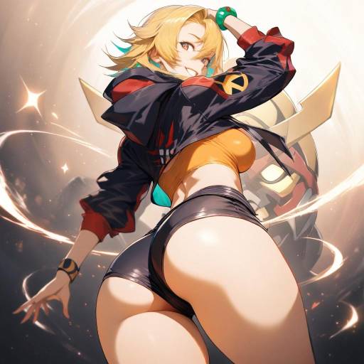 Blonde Girl in Gurren Lagann Style