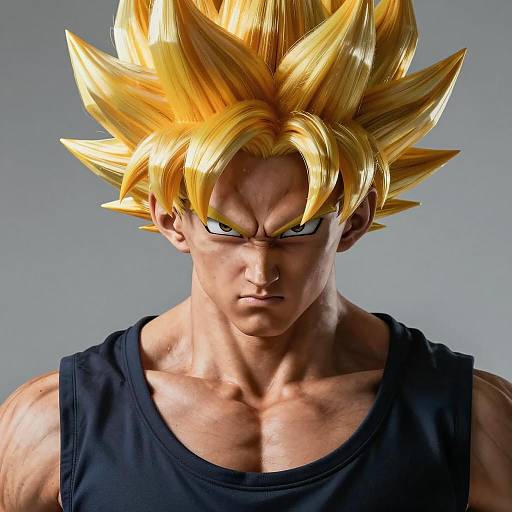 Intense Super Saiyan Muscle Portrait