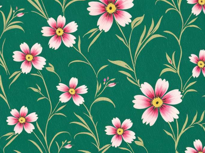 Charming Pink Floral Wallpaper Design
