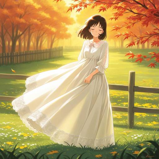 Ethereal Girl in a Flower Meadow Ethereal Girl in a Flower Meadow
